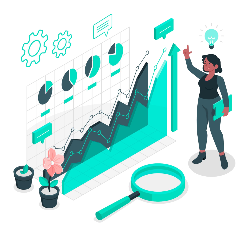 A vector representation of business growth and performance.